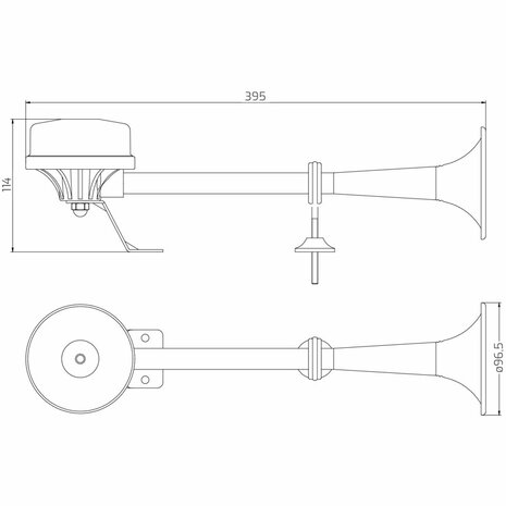 12v Scheepshoorn hoge toon 