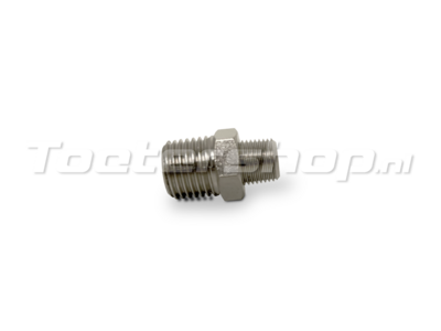 Verloop 1/8 BSPT naar 1/4 BSPT